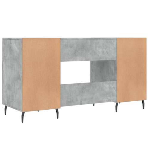 Radni stol boja betona 140 x 50 x 75 cm od konstruiranog drva - Beton siva Cijena