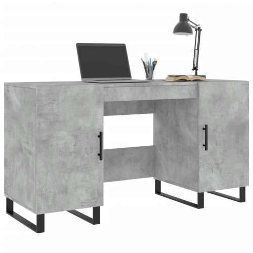 Radni stol boja betona 140 x 50 x 75 cm od konstruiranog drva - Beton siva Cijena