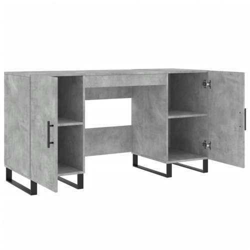 Radni stol boja betona 140 x 50 x 75 cm od konstruiranog drva - Beton siva Cijena