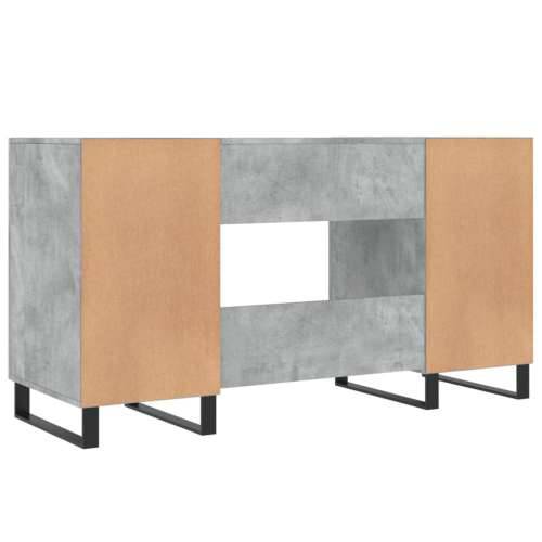Radni stol boja betona 140 x 50 x 75 cm od konstruiranog drva - Beton siva Cijena