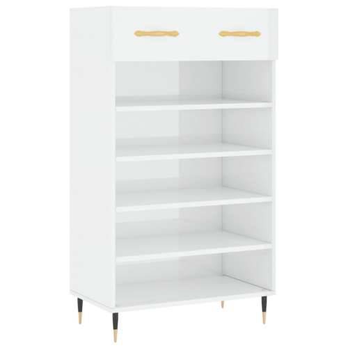 Ormarić za cipele sjajni bijeli 60x35x105 cm konstruirano drvo - Visoko sjajno bijela 1 Cijena