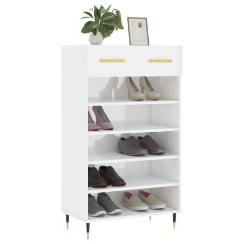 Ormarić za cipele sjajni bijeli 60x35x105 cm konstruirano drvo - Visoko sjajno bijela 1 Cijena
