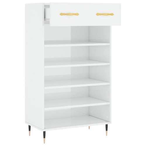 Ormarić za cipele sjajni bijeli 60x35x105 cm konstruirano drvo - Visoko sjajno bijela 1 Cijena