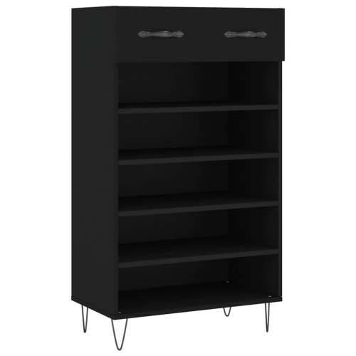 Ormarić za cipele crni 60 x 35 x 105 cm od konstruiranog drva - Crna 1 Cijena