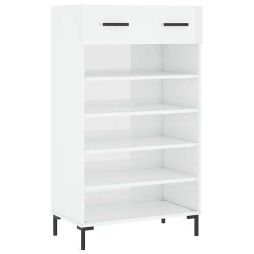 Ormarić za cipele sjajni bijeli 60x35x105 cm konstruirano drvo - Visoko sjajno bijela 1 Cijena