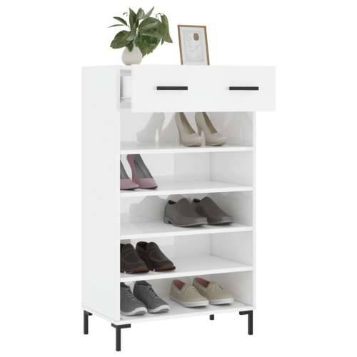 Ormarić za cipele sjajni bijeli 60x35x105 cm konstruirano drvo - Visoko sjajno bijela 1 Cijena