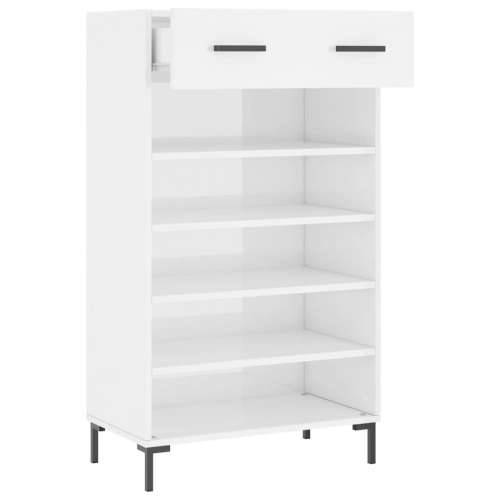 Ormarić za cipele sjajni bijeli 60x35x105 cm konstruirano drvo - Visoko sjajno bijela 1 Cijena