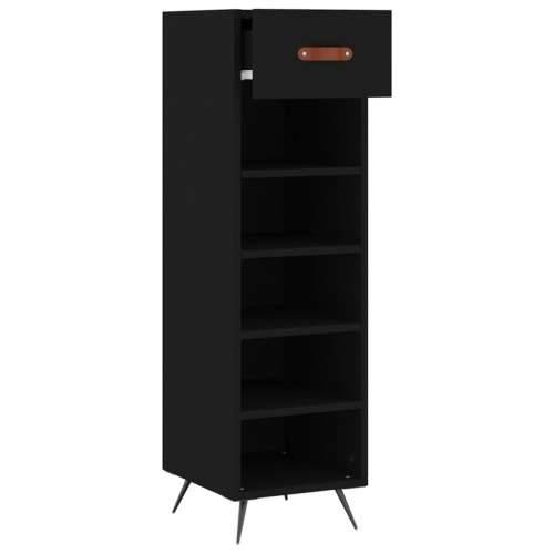 Ormarić za cipele crni 30 x 35 x 105 cm od konstruiranog drva - Crna 1 Cijena