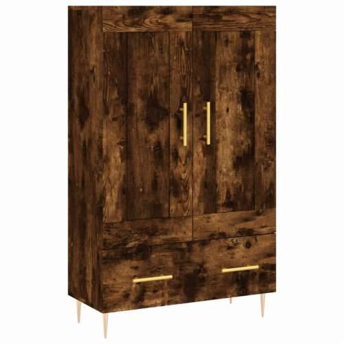 Visoka komoda boja hrasta 69,5 x 31 x 115 cm konstruirano drvo - Dimljeni hrast 1 Cijena