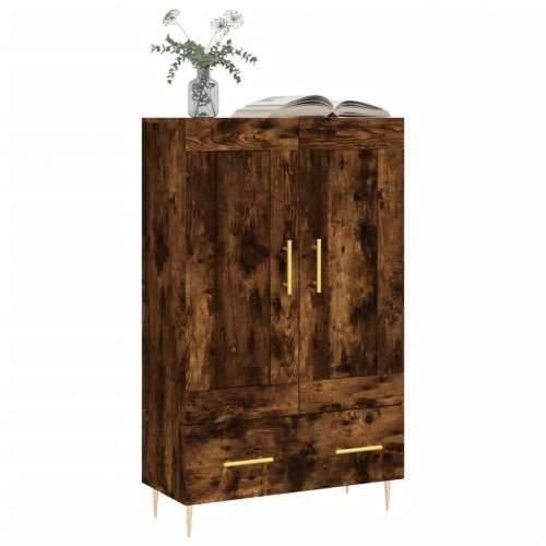 Visoka komoda boja hrasta 69,5 x 31 x 115 cm konstruirano drvo - Dimljeni hrast 1 Cijena