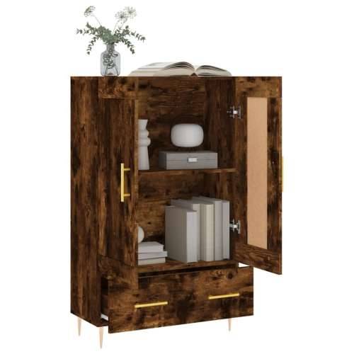 Visoka komoda boja hrasta 69,5 x 31 x 115 cm konstruirano drvo - Dimljeni hrast 1 Cijena