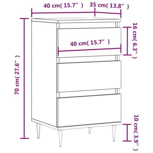 Komoda bijela 40 x 35 x 70 cm od konstruiranog drva - Bijela 1 Cijena