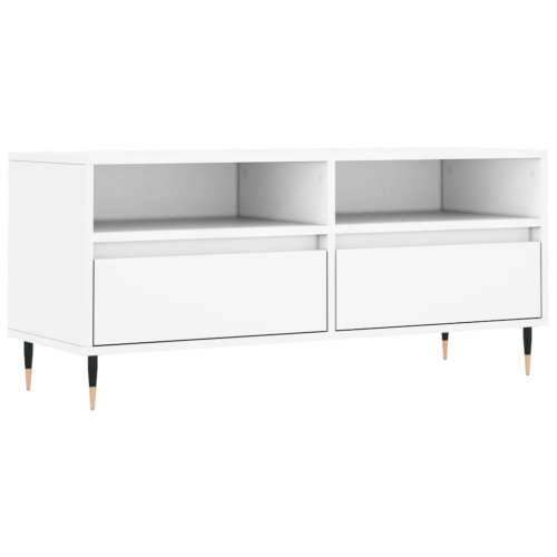 TV ormarić bijeli 100 x 34,5 x 44,5 cm od konstruiranog drva - Bijela 1 Cijena
