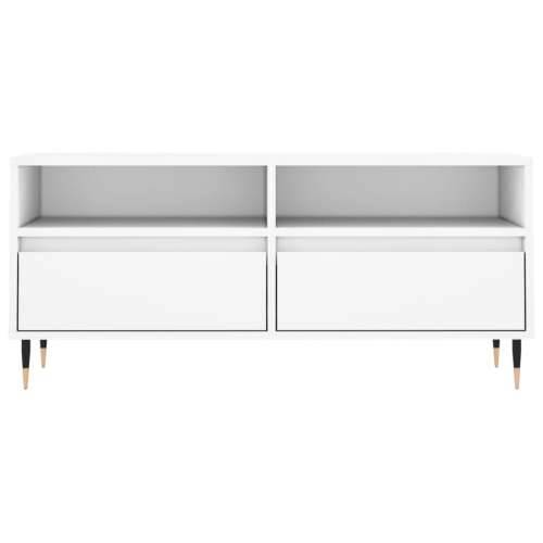 TV ormarić bijeli 100 x 34,5 x 44,5 cm od konstruiranog drva - Bijela 1 Cijena
