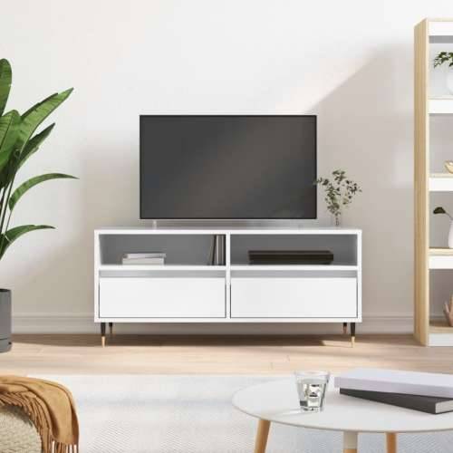 TV ormarić sjajni bijeli 100x34,5x44,5 cm od konstruiranog drva - Visoko sjajno bijela 1 Cijena