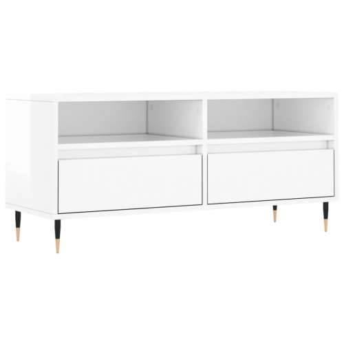 TV ormarić sjajni bijeli 100x34,5x44,5 cm od konstruiranog drva - Visoko sjajno bijela 1 Cijena