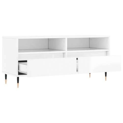 TV ormarić sjajni bijeli 100x34,5x44,5 cm od konstruiranog drva - Visoko sjajno bijela 1 Cijena