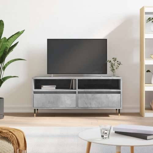 TV ormarić boja betona 100x34,5x44,5 cm od konstruiranog drva - Beton siva 1 Cijena