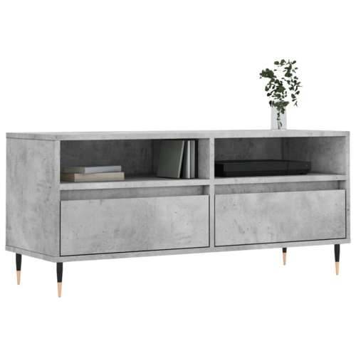 TV ormarić boja betona 100x34,5x44,5 cm od konstruiranog drva - Beton siva 1 Cijena