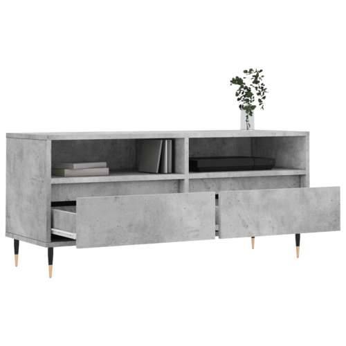 TV ormarić boja betona 100x34,5x44,5 cm od konstruiranog drva - Beton siva 1 Cijena
