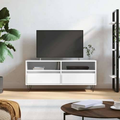 TV ormarić sjajni bijeli 100x34,5x44,5 cm od konstruiranog drva - Visoko sjajno bijela 1 Cijena