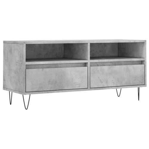 TV ormarić boja betona 100x34,5x44,5 cm od konstruiranog drva - Beton siva 1 Cijena