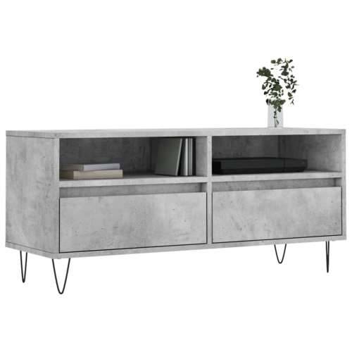 TV ormarić boja betona 100x34,5x44,5 cm od konstruiranog drva - Beton siva 1 Cijena