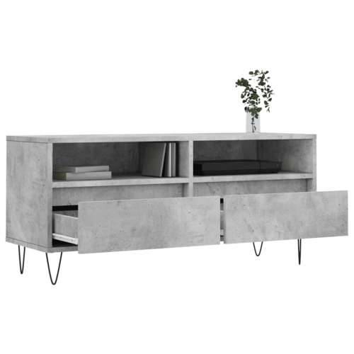 TV ormarić boja betona 100x34,5x44,5 cm od konstruiranog drva - Beton siva 1 Cijena