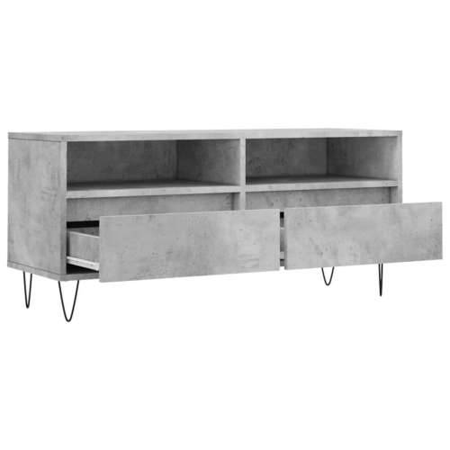 TV ormarić boja betona 100x34,5x44,5 cm od konstruiranog drva - Beton siva 1 Cijena