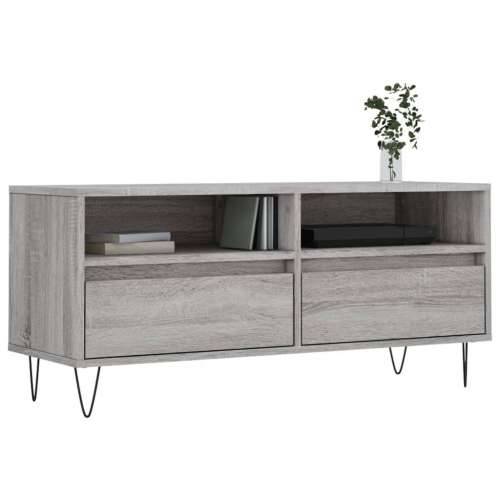 TV ormarić sivi Sonoma 100x34,5x44,5cm konstruirano drvo - Sivi hrast sonoma 1 Cijena