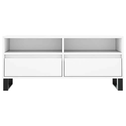 TV ormarić bijeli 100 x 34,5 x 44,5 cm od konstruiranog drva - Bijela 1 Cijena