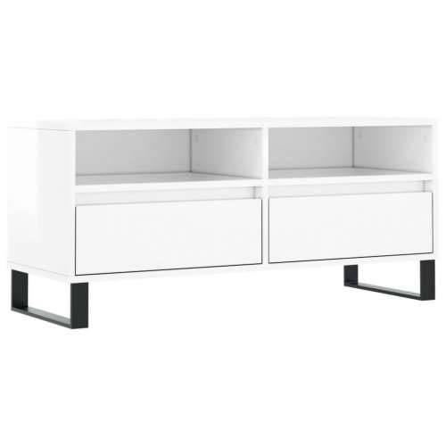 TV ormarić sjajni bijeli 100x34,5x44,5 cm od konstruiranog drva - Visoko sjajno bijela 1 Cijena