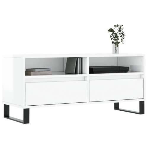 TV ormarić sjajni bijeli 100x34,5x44,5 cm od konstruiranog drva - Visoko sjajno bijela 1 Cijena