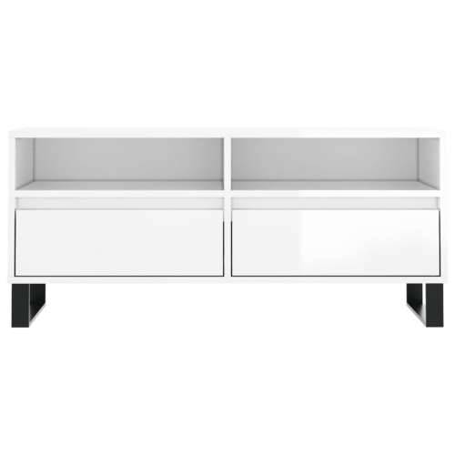 TV ormarić sjajni bijeli 100x34,5x44,5 cm od konstruiranog drva - Visoko sjajno bijela 1 Cijena