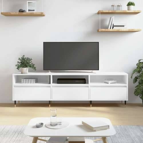 TV ormarić bijeli 150x30x44,5 cm od konstruiranog drva - Bijela 1 Cijena