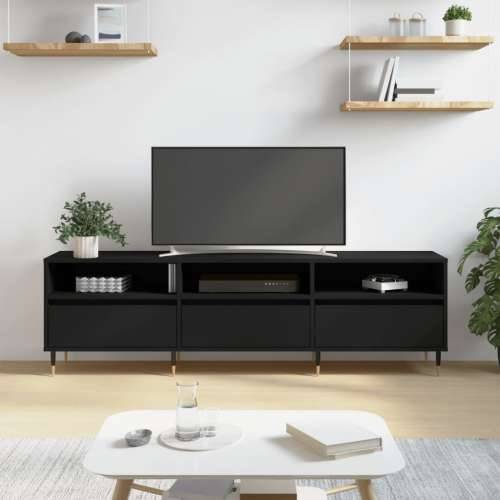 TV ormarić crni 150x30x44,5 cm od konstruiranog drva - Crna 1 Cijena