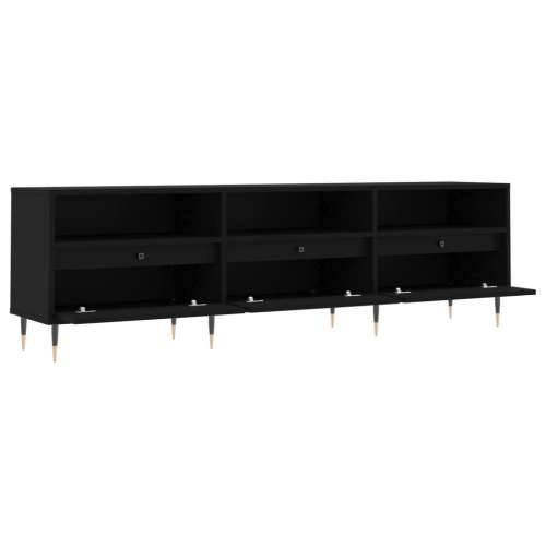 TV ormarić crni 150x30x44,5 cm od konstruiranog drva - Crna 1 Cijena