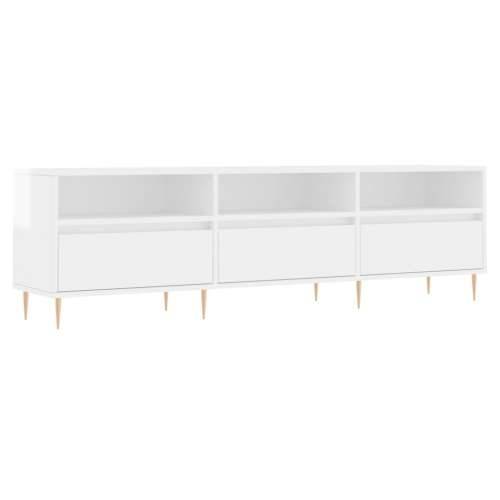 TV ormarić sjajni bijeli 150x30x44,5 cm od konstruiranog drva - Visoko sjajno bijela 1 Cijena
