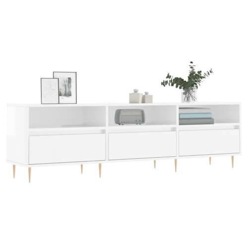 TV ormarić sjajni bijeli 150x30x44,5 cm od konstruiranog drva - Visoko sjajno bijela 1 Cijena