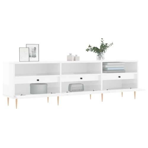 TV ormarić sjajni bijeli 150x30x44,5 cm od konstruiranog drva - Visoko sjajno bijela 1 Cijena