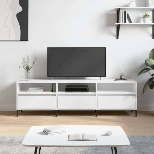 TV ormarić bijeli 150x30x44,5 cm od konstruiranog drva - Bijela 1 Cijena