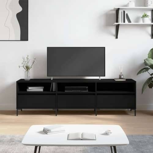 TV ormarić crni 150x30x44,5 cm od konstruiranog drva - Crna 1 Cijena