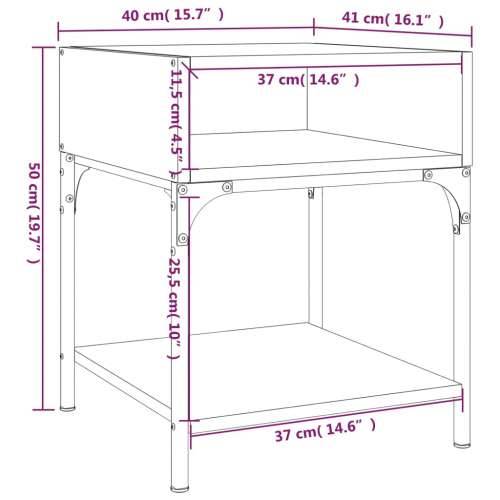 Noćni ormarići 2 kom boja hrasta 40x41x50 cm konstruirano drvo - Dimljeni hrast 2 Cijena