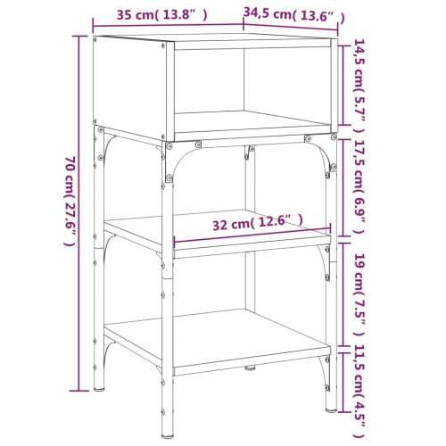 Noćni ormarići 2 kom boja hrasta 35x34,5x70cm konstruirano drvo - Sivi hrast sonoma 2 Cijena