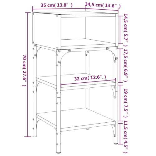 Noćni ormarići 2 kom boja hrasta 35x34,5x70cm konstruirano drvo - Smeđi hrast 2 Cijena