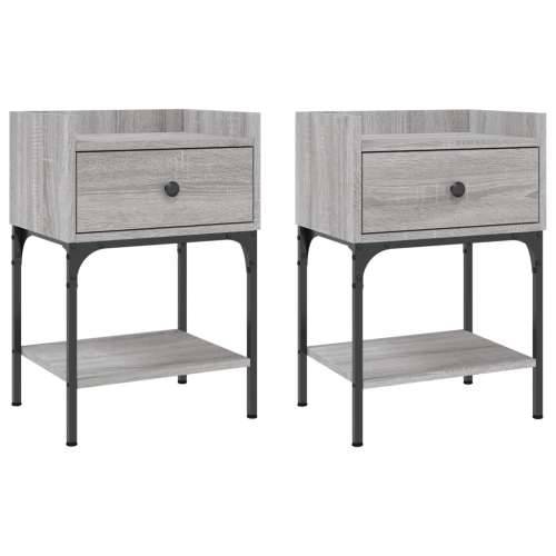 Noćni ormarići 2 kom boja hrasta 40,5x31x60cm konstruirano drvo - Sivi hrast sonoma 2 Cijena
