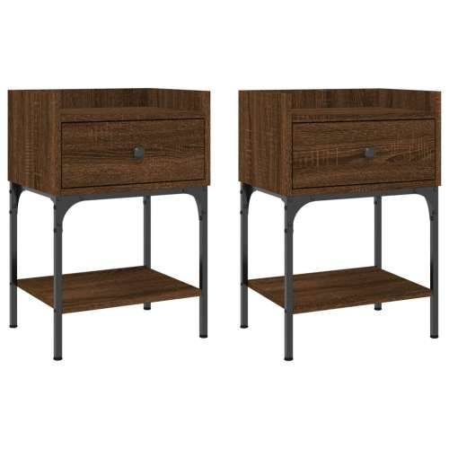 Noćni ormarići 2 kom boja hrasta 40,5x31x60cm konstruirano drvo - Smeđi hrast 2 Cijena