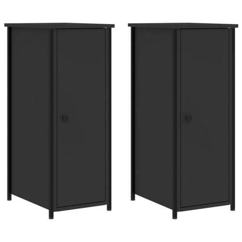 Noćni ormarići 2 kom crni 32 x 42 x 80 cm od konstruiranog drva - Crna 2 Cijena