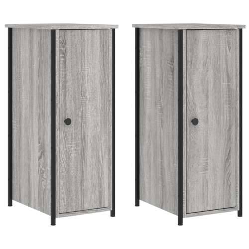 Noćni ormarići 2 kom boja hrasta 32x42x80 cm konstruirano drvo - Sivi hrast sonoma 2 Cijena