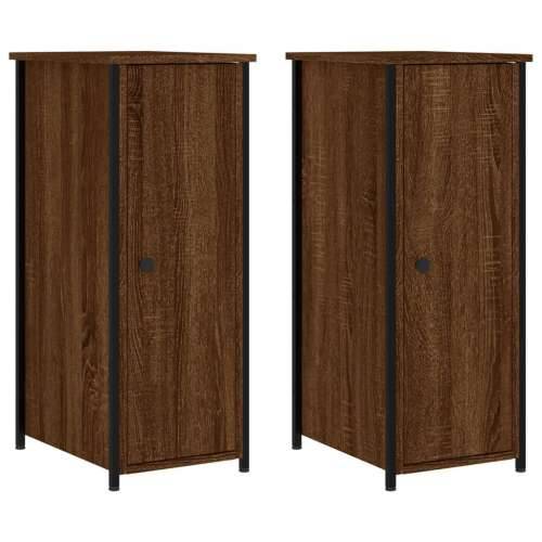 Noćni ormarići 2 kom boja hrasta 32x42x80 cm konstruirano drvo - Smeđi hrast 2 Cijena